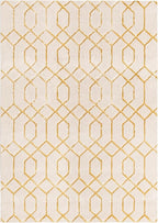 Unique Loom Marilyn Monroe Glam Collection Area Rug - Trellis (7' 1" x 10' Rectangle, White Gold/ Gold)