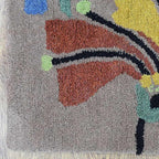 Hand Tufted Wool ECO-Friendly Area Rugs - 2'6''x10', Runner Shape, Camel, Floral Modern Design, High Pile Thick Handmade Anti Skid Area Rugs for Living Room, Bed Room (K00219)