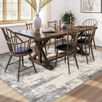 6x9 Area Rug Living Room Rugs - Washable Neutral Modern Abstract Soft Thin Rug Indoor Floor No Slip Rug Carpet for Bedroom Under Dining Table Home Office Decor - Grey/Light Brown