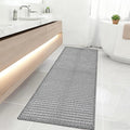 Grey Runners for Kitchen 24"x60" Non Slip Braided Long Bathroom Runner,Washable Boho Kitchen Mats for Floor,Luxury Hallway Runner Rug,Floor Carpet for Indoor,Backdoor Living Room