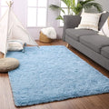 Beglad Fluffy Large Area Rugs 6x9 Feet, Modern Minimalist Style Shag Fuzzy Rugs, Non-Slip Indoor Carpet Soft Rugs for Kids Room, Bedroom & Living Room, Cobalt Blue