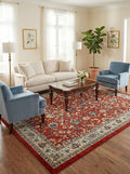Rugs.com Yasmin Collection Rug – 9' x 12' Terracotta Medium Rug Perfect for Living Rooms, Large Dining Rooms, Open Floorplans