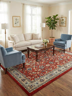 Rugs.com Yasmin Collection Rug – 8' x 10' Terracotta Medium Rug Perfect for Living Rooms, Large Dining Rooms, Open Floorplans