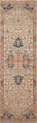 Loloi Jocelyn Collection JOC-01 Sand/Multi 5'-5" x 7'-6" .38" Thick Area Rug