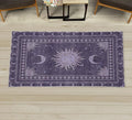 Ambesonne Sun and Moon Decorative Rug, Bohemian Artwork Design of Crescent Solar Ornament Esoteric Stars Ornaments, Quality Carpet for Bedroom Dorm and Living Room, 2' 2" x 3' 7", Dark Indigo