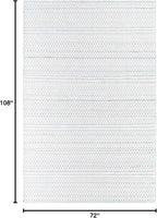Mark&Day Wool Rugs, 6x9 Precious Solid and Border Cream/Charcoal Area Rug, Cream Grey Carpet for Living Room, Bedroom or Kitchen (6' x 9')