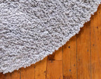 Unique Loom Davos Shag Collection Area Rug - Solid (7' 10" Round, Sterling)