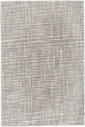 Dash & Albert Crosshatch Dove Grey Hand Micro Hooked Wool Rug, 7.5 X 9.5 Feet, Grey Solid Pattern