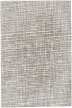 Dash & Albert Crosshatch Dove Grey Hand Micro Hooked Wool Rug, 7.5 X 9.5 Feet, Grey Solid Pattern