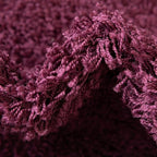 Unique Loom Solid Shag Collection Area Rug (2' 7" x 10' Runner, Eggplant Purple)