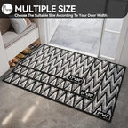Indoor Door Mat 31x47, Dirt Resistant & Absorbent Doormat for Entryway Inside, Non-Slip Rubber Backing Front Door Mat Indoor Entrance, Low-Profile, Washable, Black