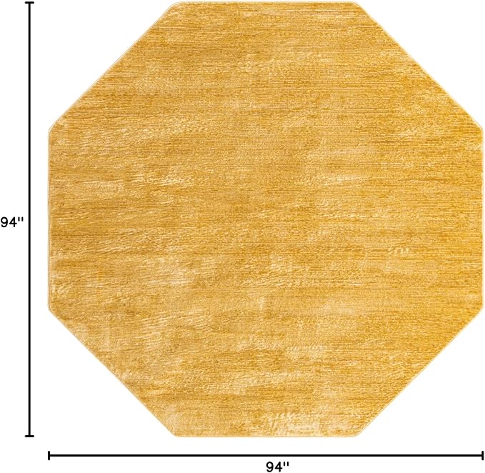 Unique Loom Finsbury Collection Area Rug - Kate (7' 10" Octagon, Yellow)
