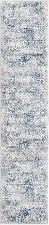 Unique Loom Finsbury Collection Area Rug - Sarah (2' x 9' 10" Runner, Blue/ Ivory)