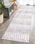 Lahome Moroccan Washable Runner Rug 2x6 Non-Slip Anti-Fatigue Kitchen Rugs and Runners Throw Soft Long Bathroom Runner, Geometric Print Distressed Floor Runners for Entryway Laundry Room Foyer