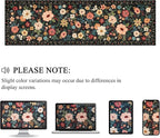 DUKINO Runner Rug, 2x10 Kitchen Runner Rug for Hallway with Non Slip Backing, Washable Low Pile Soft Boho Floral Carpet for Kitchen, Entryway, Hallway, Laundry, Bedroom, Black