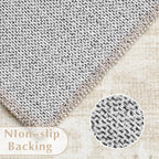 Area Rug 4x6 Entryway Rugs - Machine Washable Vintage Boho Area Rug Non-Slip Bedroom Rugs Soft Stain Resistant Living Room Carpet, Oriental Distressed Rug for Dining Room Nursery(Boho Beige, 4'x6')