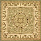 Unique Loom Versailles Collection Traditional Classic Medallion Floral Motif Area Rug (6' 0 x 6' 0 Square, Green/ Ivory)