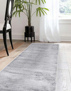 Unique Loom Finsbury Collection Area Rug - Kate (2' x 8' Runner, Gray/ Ivory)
