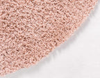 Unique Loom Davos Shag Collection Area Rug - Solid (4' 1" Round, Dusty Rose)