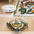 Egypt Floral Washable Area Rugs for Living Room 5x7 Boho Large Vintage Beige Bedroom Dining Room Rug,Non Slip Soft Throw Carpet for Entryway Kitchen Office Hardwood Playroom (5 x 7)