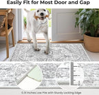 KOZYFLY Runners for Hallways 2x6 Ft Washable Kitchen Runner Rug Boho Runner Rug for Entryway Indoor Printed Oriental Faux Wool Floor Carpet Runner for Bedroom Kitchen Hall, Gray