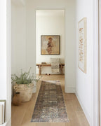 Loloi Amber Lewis Morgan Collection MOG-03 Denim/Multi 2'-3" x 7'-6" 38" Thick Runner Rug feat. CloudPile, Neutral, Room Décor, Vintage Inspired, Livingroom, Bedroom, Dining Area