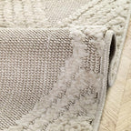 Antep Rugs Palafito 2x4 Geometric Shag Diamond High-Low Pile Textured Indoor Area Rug (Beige, 2' x 4')