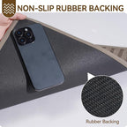 Front Door Mat 31''x47'', Absorbent Muddy Dirt Resist Washable Non Slip Low-Profile Indoor Doormat, Easy Clean Welcome Entryway Door Mats, Brown