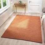 LUXE WEAVERS Modern Farmhouse Orange 5x7 Washable Area Rug, Anti-Slip Diamond Pattern Carpet