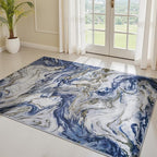 3x5 Washable Area Rugs for Living Room, Modern Abstract Rug Entryway Kitchen Non Slip Throw Rug, Stain Resistant Carpet for Dining Room Playroom Bedroom, Pet & Kids Friendly