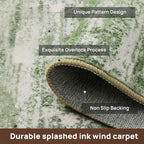 Abstract 6x8 Area Rug for Living Room Dining Room Home Office Bedroom Sage Green