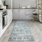 Bloom Rugs Washable Non-Slip 10 ft Runner - Gray Striped Runner for Entryway, Hallway, Bathroom, and Kitchen - Exact Size: 2.5' x 10'