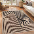 Tangsoo Easy Jute 4x6 Rug for Patio,Non-Slip Dark Brown Indoor Outdoor Carpet,Boho Farmhouse Washable Area Rug Throw Mat for Front Porch Kitchen Bedroom Foyer