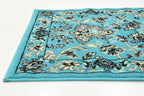 Unique Loom Sialk Hill Collection Area Rug - Washington (2' 2" x 8' 2" Runner Turquoise/Black)