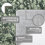 KILOCOCO Hallway Runner 2x6 Rug Runner Printed Vintage Floral Washable Kitchen Runners Non-Slip Rubber Backed Runners for Hallways Laundry Room Distressed Boho Rugs for Entryway Bedroom, Green