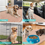 OLANLY Dog Door Mat for Muddy Paws 44x32, Absorbs Moisture and Dirt, Absorbent Non-Slip Washable Doormat, Quick Dry Chenille Mud Mat for Dogs, Entry Indoor Entryway Carpet for Inside Floor, Peach