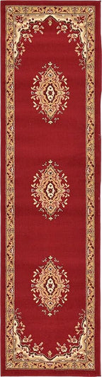 Unique Loom Reza Collection Traditional Persian Style Area Rug, 2 ft 2 in x 8 ft 2 in, Burgundy/Ivory
