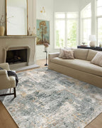 Lahome Washable 5x7 Area Rugs for Living Room, Grey Neutral Modern Abstract Rug for Bedroom Non Slip, Soft Contemporary Low Pile Indoor Carpet for Dorm Guest Dining Room Table Apartment