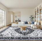 Washable Area Rugs 6x9,Boho Area Rug,Collapsible Area Rug for Bedroom, Entryway, Kitchen, Bathroom