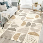 MUJOO 5x7 Area Rugs Boho,Washable Rugs for Living Room Bedroom Dining Room,Large Throw Floor Carpet Non Slip Soft Modern Abstract Bohemian Neutral Beige