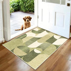 Small Rugs 2x3 Green Rug for Entryway Bathroom Kitchen Entrance Doormat,Modern Geometric Accent Floor Throw Carpet Non Slip