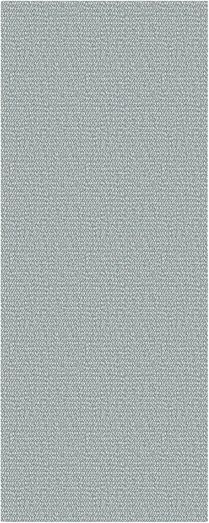 EARTHALL Washable Runner Rug 2x6 Ft Non Slip Runners for Hallways Cotton Rubber Backed Kitchen Runner Braided Indoor Floor Carpet Runners for Entryway, Hallway, Kitchen, Bedroom, Turquoise/Gray
