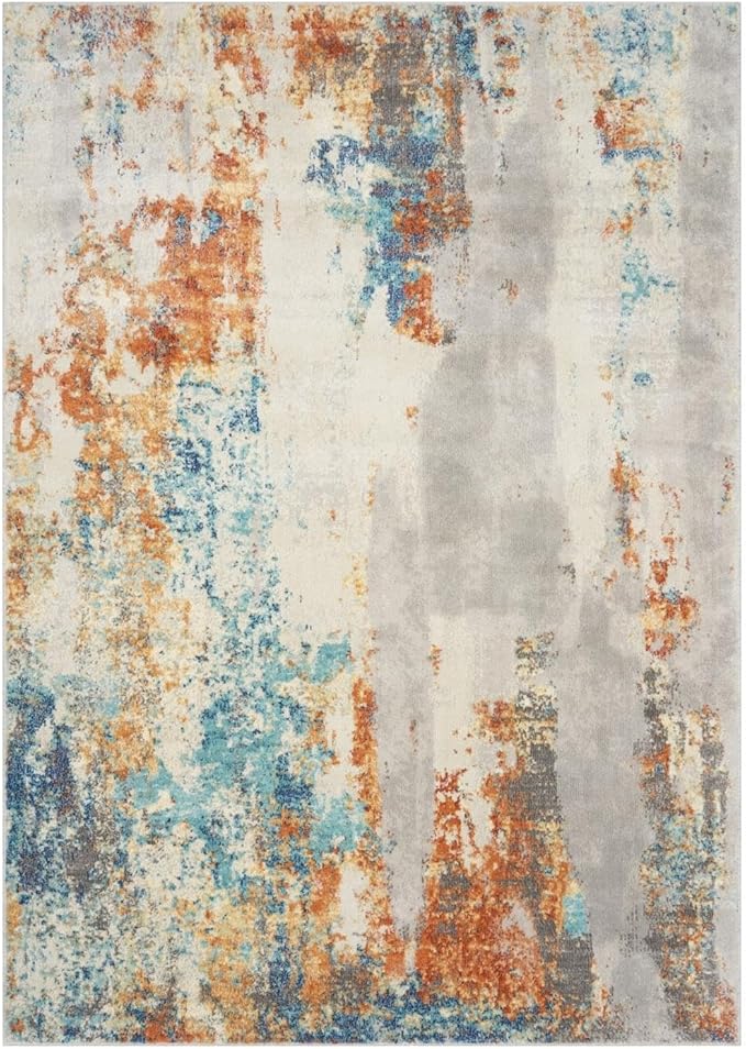 LUXE WEAVERS Euston Collection Multi 2x3 Modern Abstract Area Rug