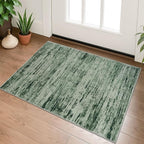 Modern Abstract Entryway Rug Indoor 2x3 Washable Rug Non-Slip Soft Small Area Rug Forest Green Kitchen Mats Thin Print Faux Wool Floor Carpet Throw Rugs for Entrance Bedroom