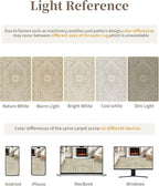 SERISSA Runner Rug for Hallways, 2'6"x8' Washable Non Slip Kitchen Runner Rug, Long Boho Rug Vintage Beige Hallway Stair Ultra Soft Print Floor Carpet for Bedroom Bathroom Laundry Room