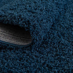 Unique Loom Solid Shag Collection Area Rug (6' 1" x 9' Rectangle, Sapphire Blue/ Navy Blue)