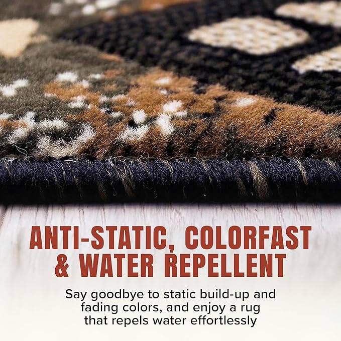 YHSF South West Native American Area Rug C318 - Easy Clean, Thick, Soft, Durable Native Tribal American Indian Inspired Rug for Bedroom/Living Room and More - Sage Green, 8 Feet x 10 Feet