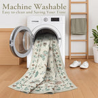 Lahome Insect Machine Washable Rug, 3x5 Rug Non Slip Soft Bedroom Rugs for Entryway Dorm, Ultra-Thin Rugs for Living Room Stain Resistan Throw Carpet for Nursery Entrance, Beige