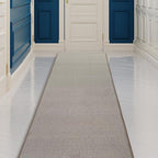 Custom Made Runner Rug Low Pile with Rubber Backing for Kitchen Foyer Hallway Entry Choose Your Length Size 31 Inch Wide Solid and Plain Beige Color (5 feet x 31 Inch)