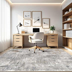 6x8 Area Rug Living Room: Washable Large Abstract Soft Stain Resistant Indoor Floor Rugs Non Slip Accent Carpet for Bedroom Nursery Playroom Office Dining Room Dorm Home House- Gray Rust